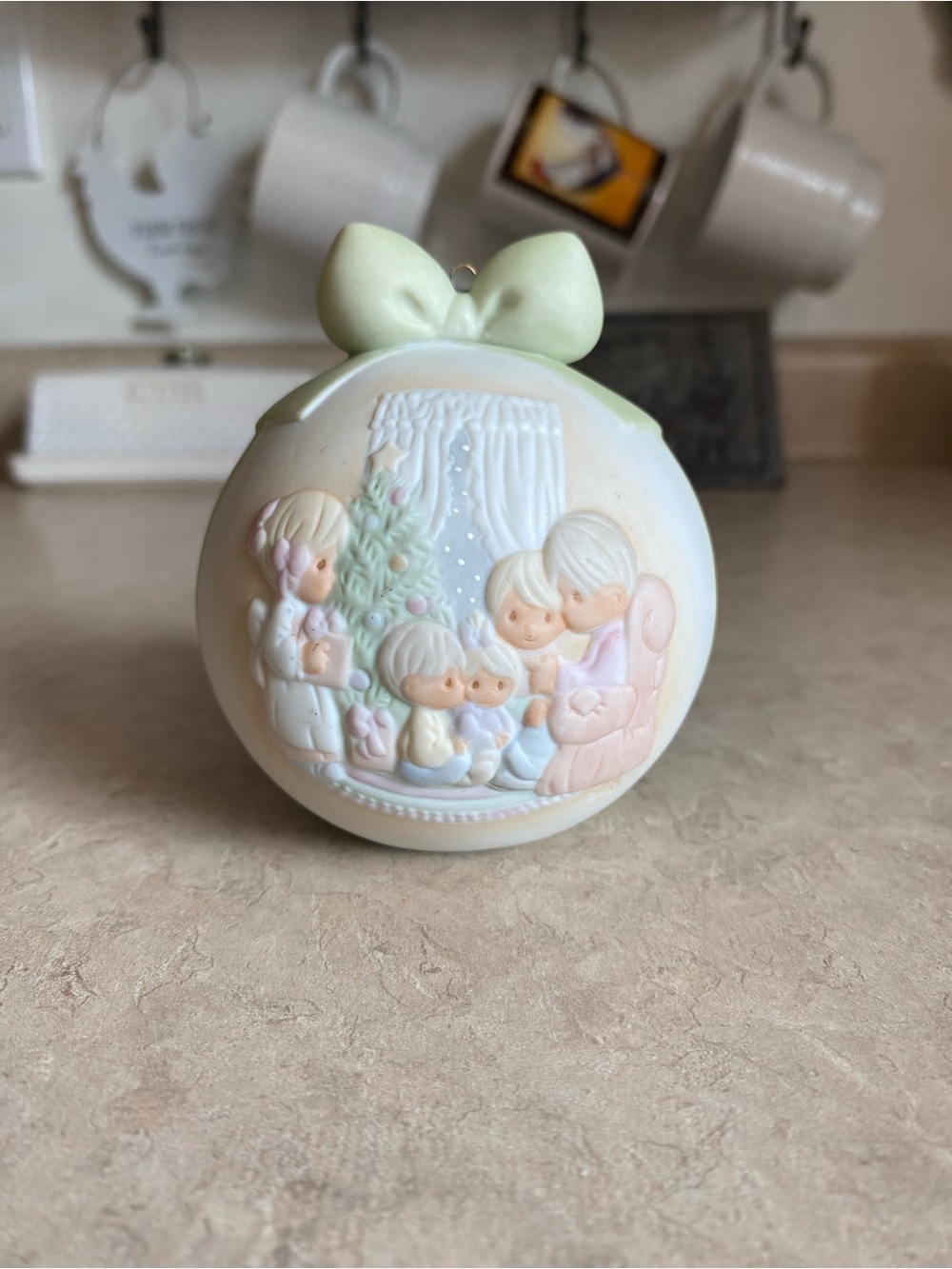 Vintage Precious Moments Ornament 1990 "May Your Christmas Be A Happy Home"